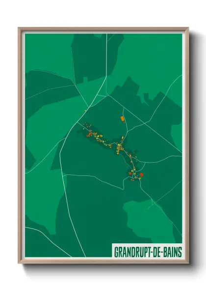 Une affiche de carte sur Grandrupt-de-Bains