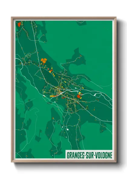 Une affiche de carte sur Granges-sur-Vologne
