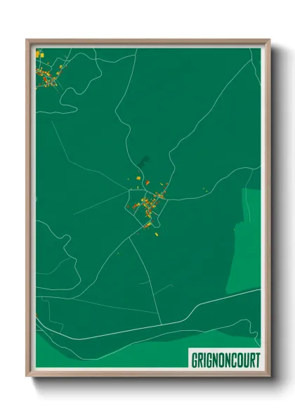 Une affiche de carte sur Grignoncourt