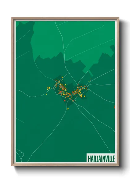 Une affiche de carte sur Haillainville