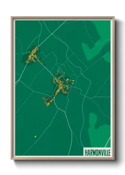 Une affiche de carte sur Harmonville