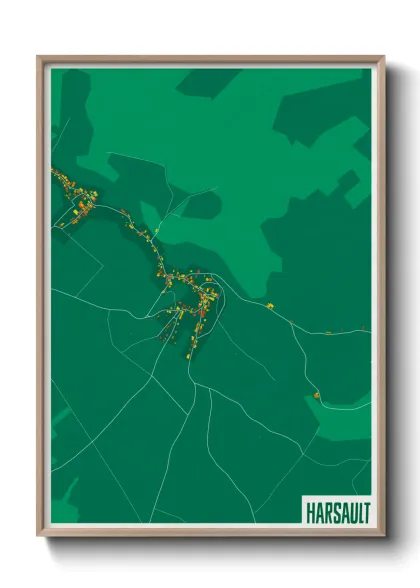 Une affiche de carte sur Harsault