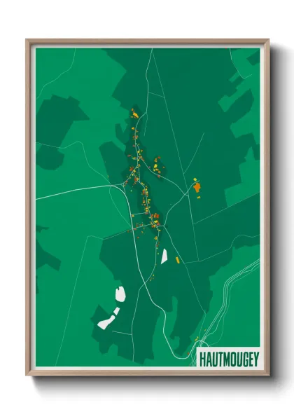 Une affiche de carte sur Hautmougey