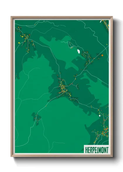 Une affiche de carte sur Herpelmont