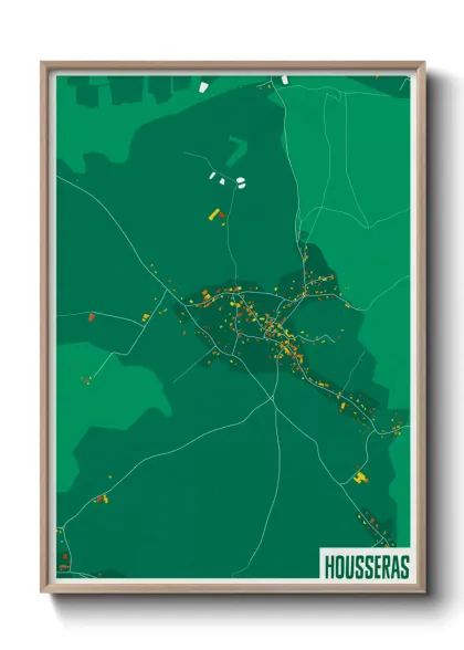 Une affiche de carte sur Housseras