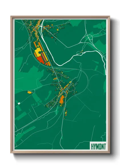 Une affiche de carte sur Hymont