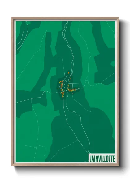 Une affiche de carte sur Jainvillotte