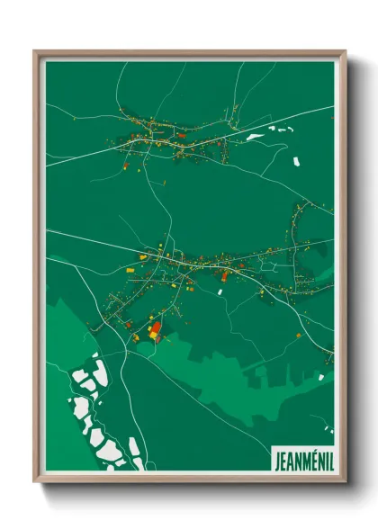 Une affiche de carte sur Jeanménil