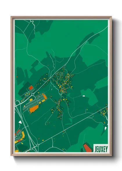 Une affiche de carte sur Jeuxey