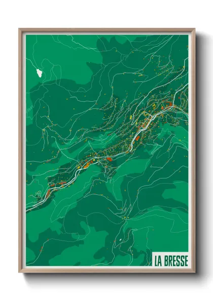 Une affiche de carte sur La Bresse