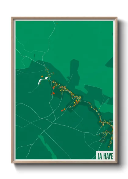 Une affiche de carte sur La Haye