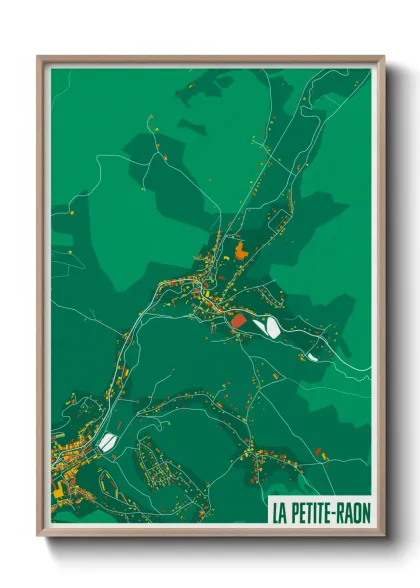 Une affiche de carte sur La Petite-Raon