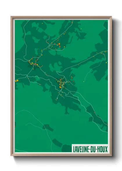 Une affiche de carte sur Laveline-du-Houx