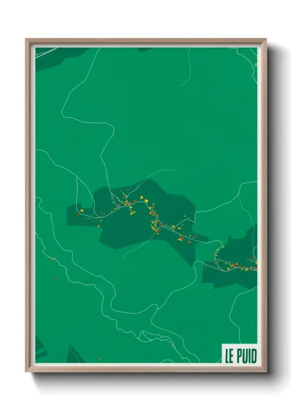 Une affiche de carte sur Le Puid