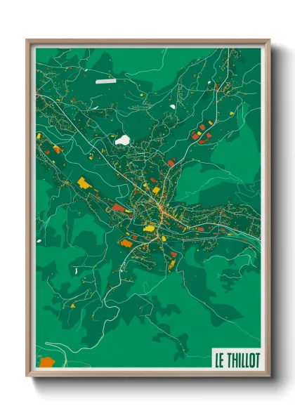 Une affiche de carte sur Le Thillot