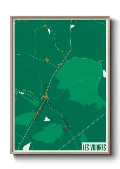 Une affiche de carte sur Les Voivres