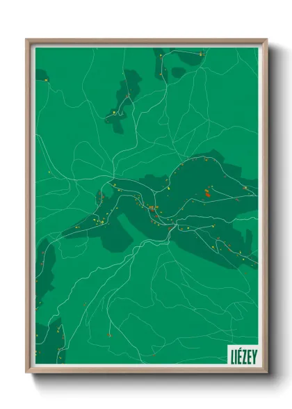 Une affiche de carte sur Liézey