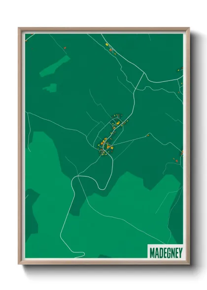 Une affiche de carte sur Madegney