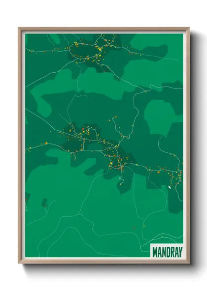 Une affiche de carte sur Mandray