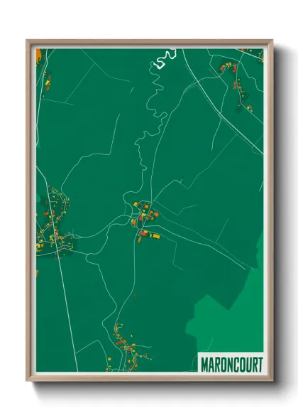 Une affiche de carte sur Maroncourt