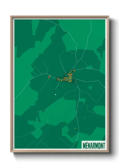 Une affiche de carte sur Ménarmont