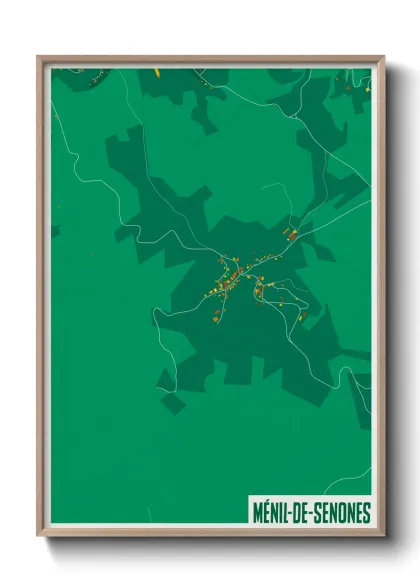 Une affiche de carte sur Ménil-de-Senones