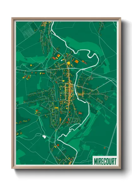 Une affiche de carte sur Mirecourt