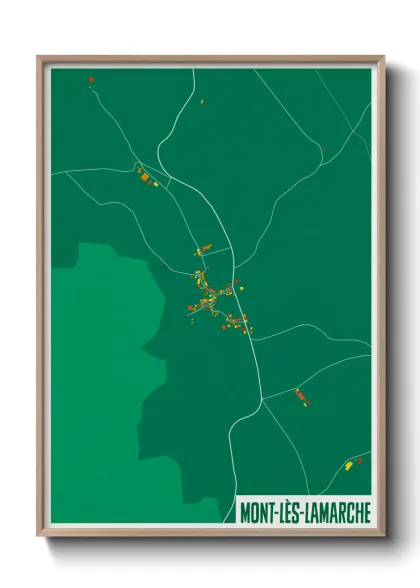 Une affiche de carte sur Mont-lès-Lamarche