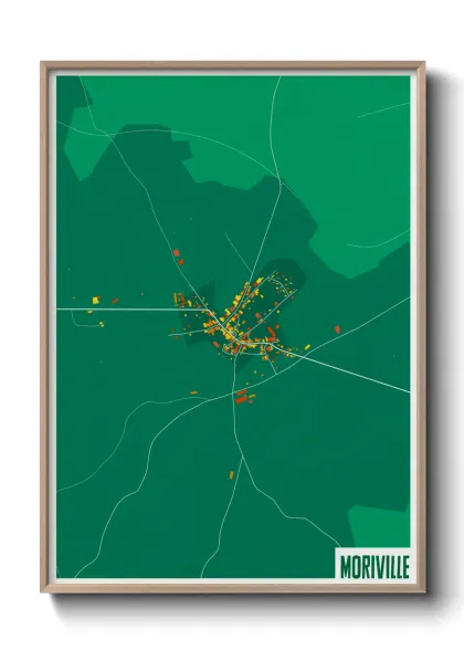Une affiche de carte sur Moriville