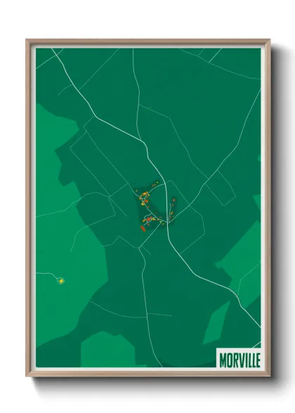 Une affiche de carte sur Morville