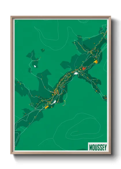 Une affiche de carte sur Moussey