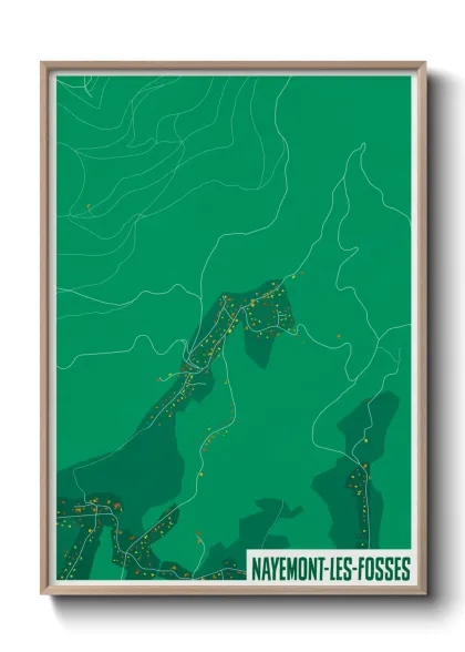 Une affiche de carte sur Nayemont-les-Fosses