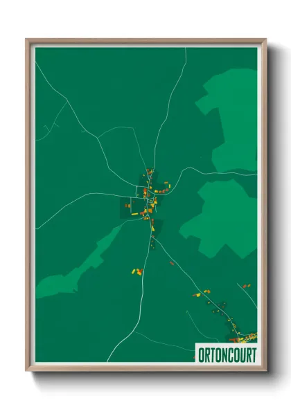 Une affiche de carte sur Ortoncourt