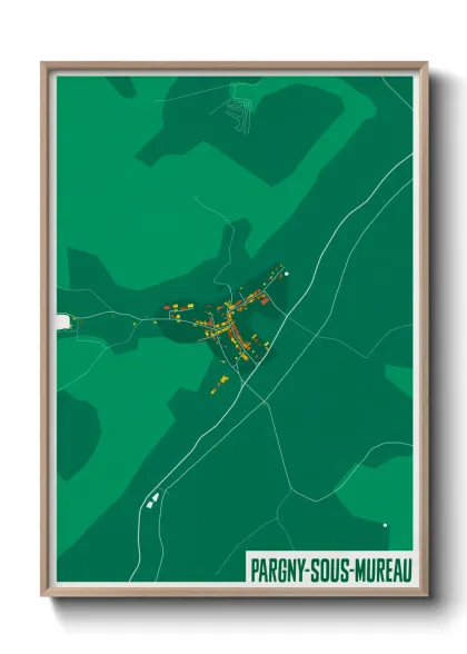 Une affiche de carte sur Pargny-sous-Mureau