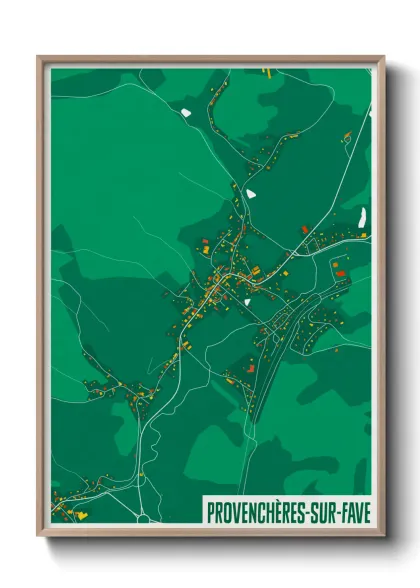 Une affiche de carte sur Provenchères-sur-Fave