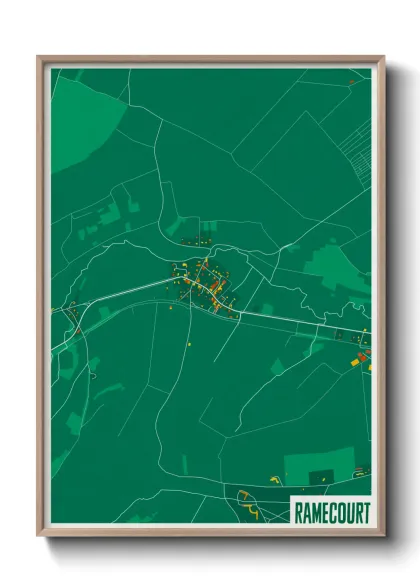 Une affiche de carte sur Ramecourt