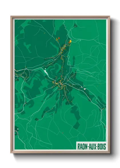 Une affiche de carte sur Raon-aux-Bois