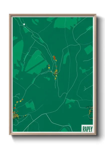 Une affiche de carte sur Rapey