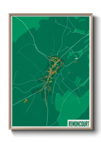 Une affiche de carte sur Remoncourt