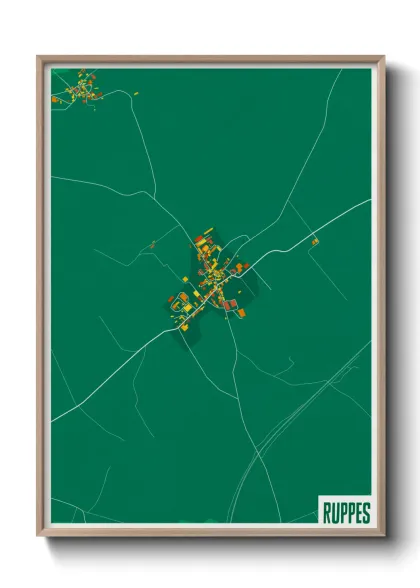 Une affiche de carte sur Ruppes