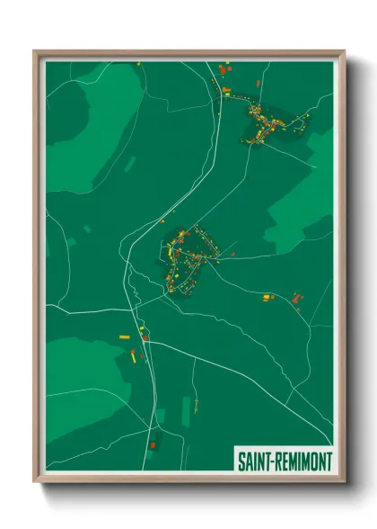 Une affiche de carte sur Saint-Remimont