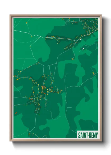 Une affiche de carte sur Saint-Remy