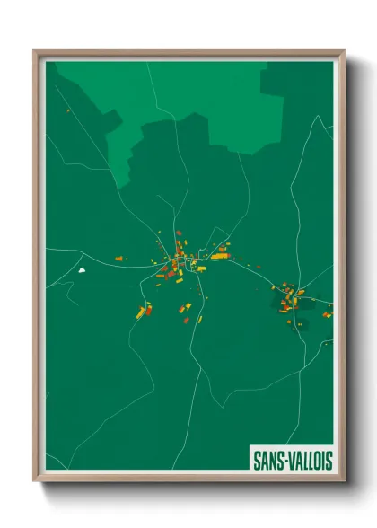 Une affiche de carte sur Sans-Vallois