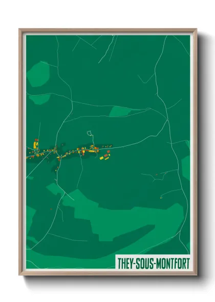 Une affiche de carte sur They-sous-Montfort