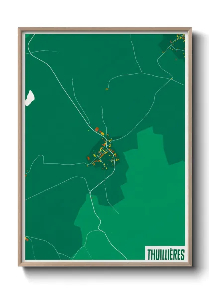 Une affiche de carte sur Thuillières
