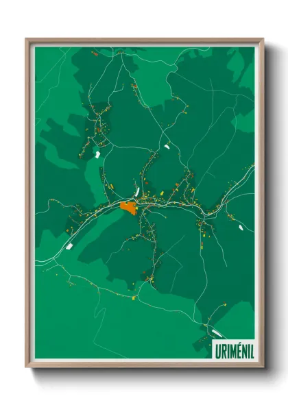 Une affiche de carte sur Uriménil