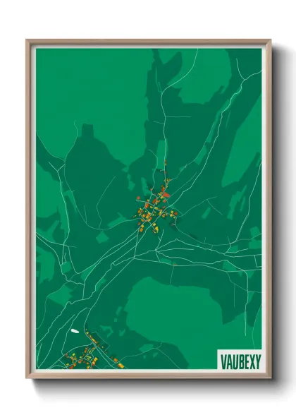 Une affiche de carte sur Vaubexy