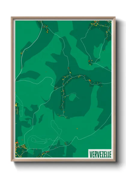 Une affiche de carte sur Vervezelle