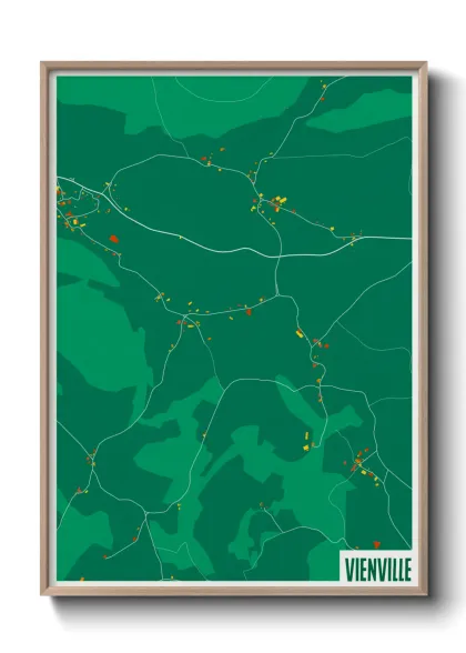 Une affiche de carte sur Vienville