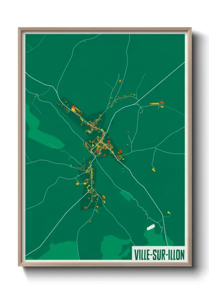 Une affiche de carte sur Ville-sur-Illon